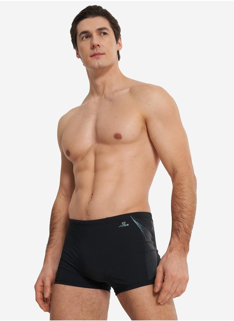 Joss Joss Men's Swimming Trunks-Shorts Black – Recycled Polyamide, Aquaforce Fabric with Lycra XtraLife, Chlorine & Seawater Resistant, Adjustable Fit  - Image 1