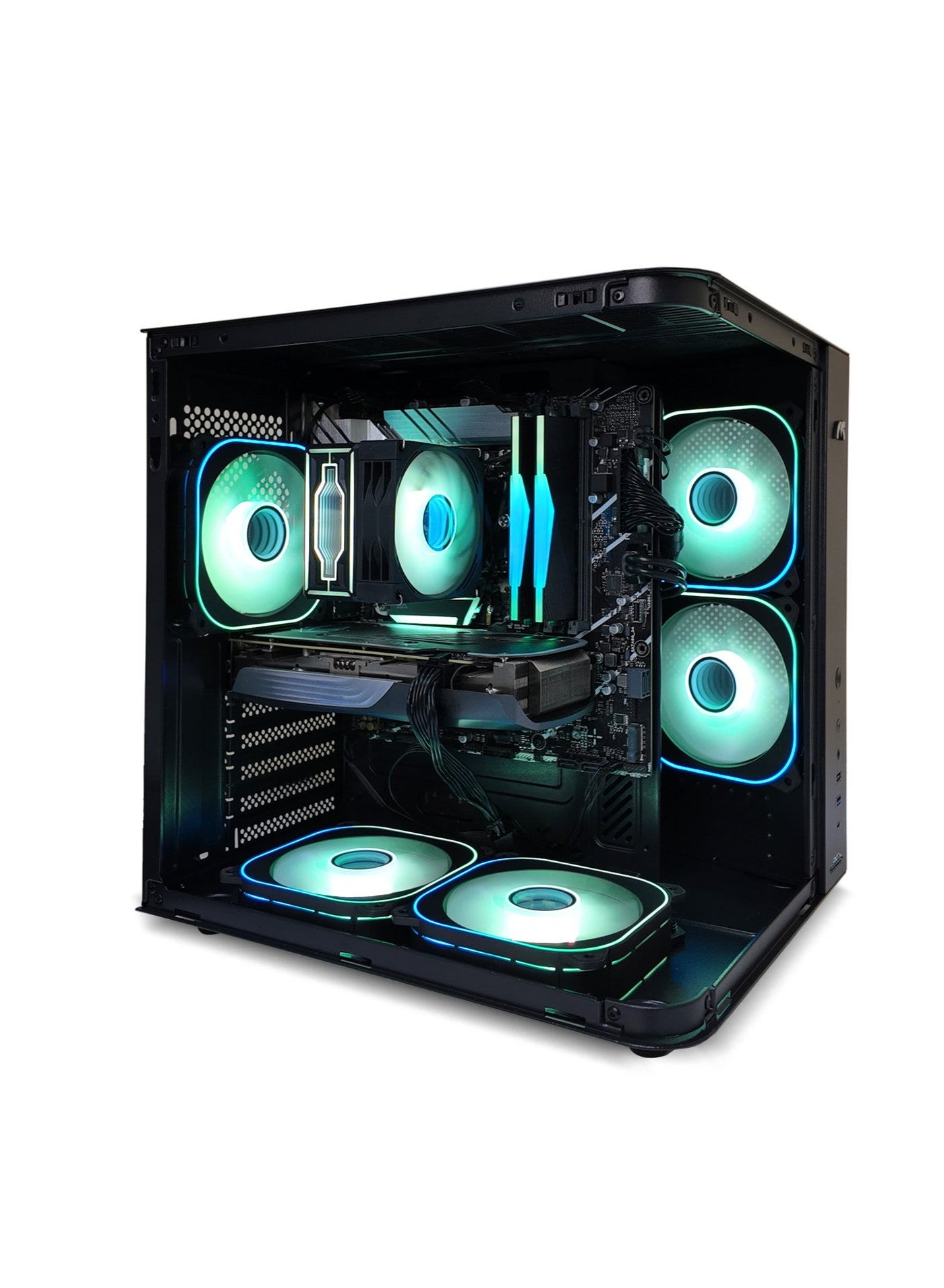 Gaming PC, AMD Ryzen7-9600X Processor/16GB RAM/1TB SSD/8GB Nvidia GeForce RTX 3050 Graphics/Windows 11 Pro/ RGB Gaming Case Black