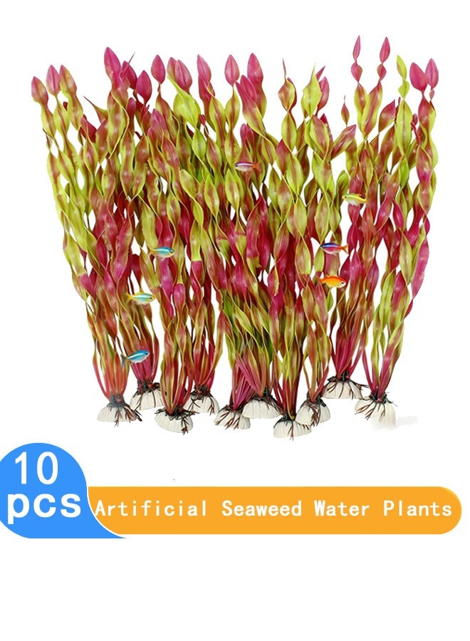 GMORO 10pcs Artificial Seaweed Tall Water Plants for Aquarium Lifelike Decor Fish Tank Plants Aquarium Plant Decorations - Image 1