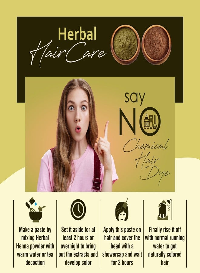 IYUSH Herbal Ayurveda Herbal Mehndi for Hair Color and Katha Powder for Hair - 500gm | Natural Hair Colour without Chemical | Herbal Hair Colour | Hair Volume Powder | Hair Powder | 250gm each - Image 5