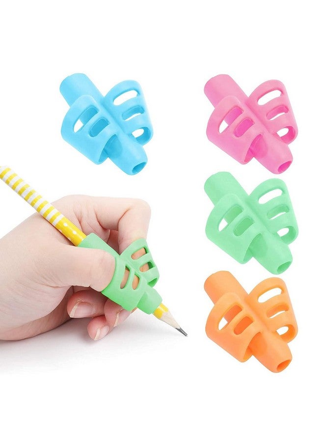 Epsilon 4 Pcs Pencil Grips Posture Correction Tools for Preshooler Kids Writing Handwriting Drawing or Sketching Trainer Tool to Improve Writing for School Kids (4 Pcs) - Image 1