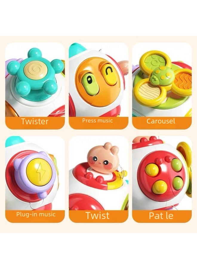 لعبة يد الطفل مانهاتن، كرة مونتيسوري، التعليم المبكر، التدريب الحسي، 0-1 سنة، اللون: كرة مشغولة بالفضاء】 - Image 5