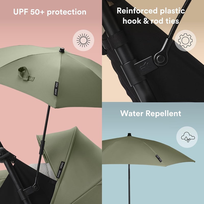 Stokke YOYO Parasol - Baby Stroller Umbrella with UPF 50+ Protection - Olive - Image 3