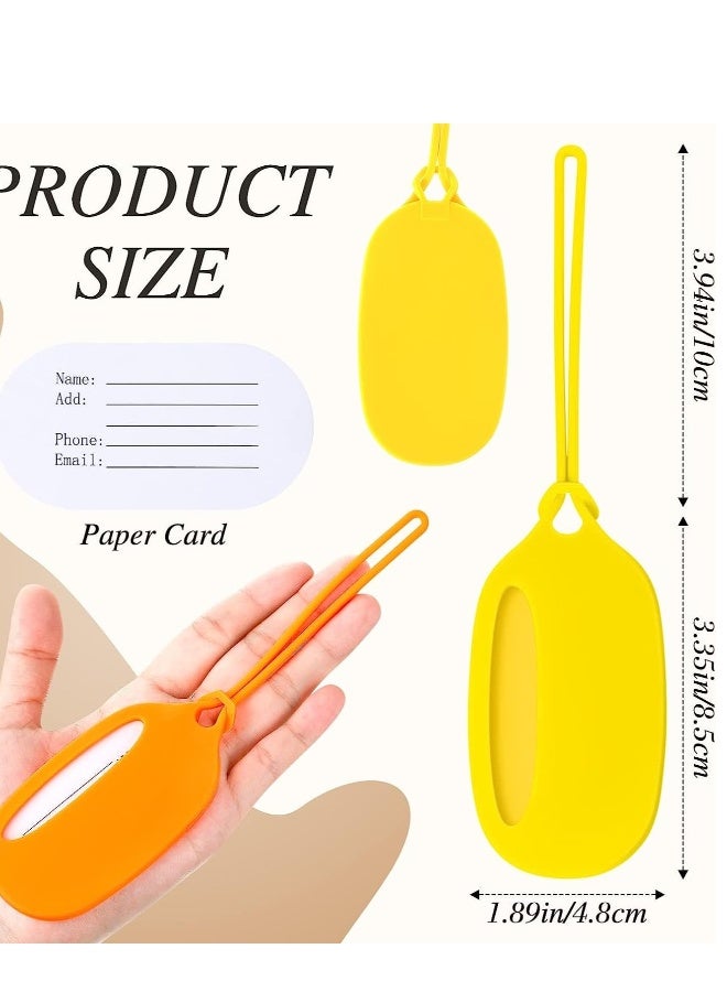 Luggage Tags, 24 Pack Kids Luggage Tags Silicone Bag Tags for Backpacks Kids Backpack Tags with Name/ID/Address Card Suitcase Tags Identifiers Name Tags for Luggage, Travel Essentials - Image 2