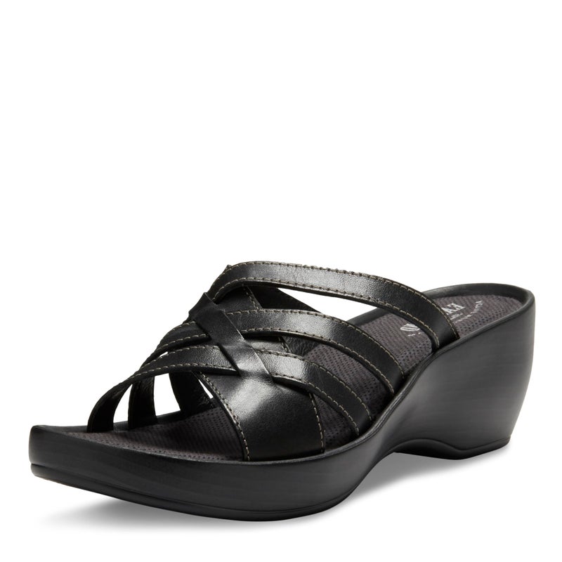 Eastland Womens Poppy Dress Sandal Black 7 M US