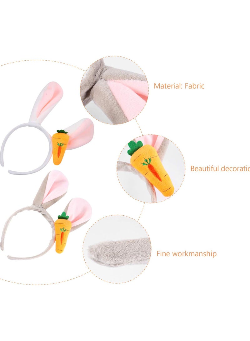 GGOOT 2Pcs Dog Cat Bunny Ears Easter Puppy Toy Kit Doggie Easter Costume Easter Bunny Ears Headband Pet Party Costume - Image 4