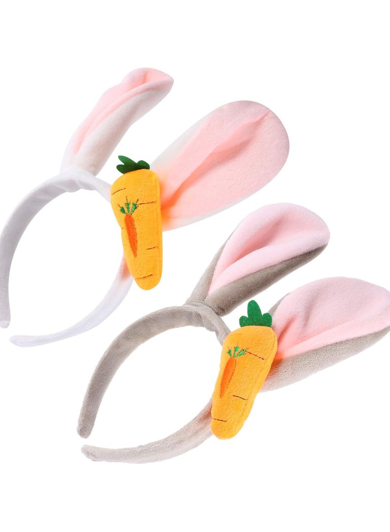 GGOOT 2Pcs Dog Cat Bunny Ears Easter Puppy Toy Kit Doggie Easter Costume Easter Bunny Ears Headband Pet Party Costume - Image 1