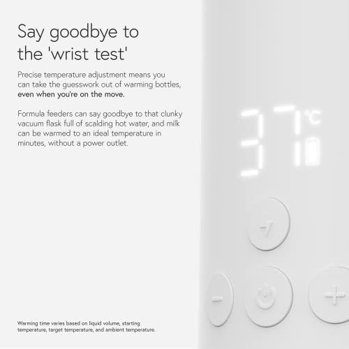 Quark BuubiBottle Portable Milk Warmer for Baby by Quark - Rechargeable USB Bottle Warmer for Breastmilk, Water & Formula - Precise Temperature Control up to 122ºF - Breast Milk Warmer with LED Display - Image 4