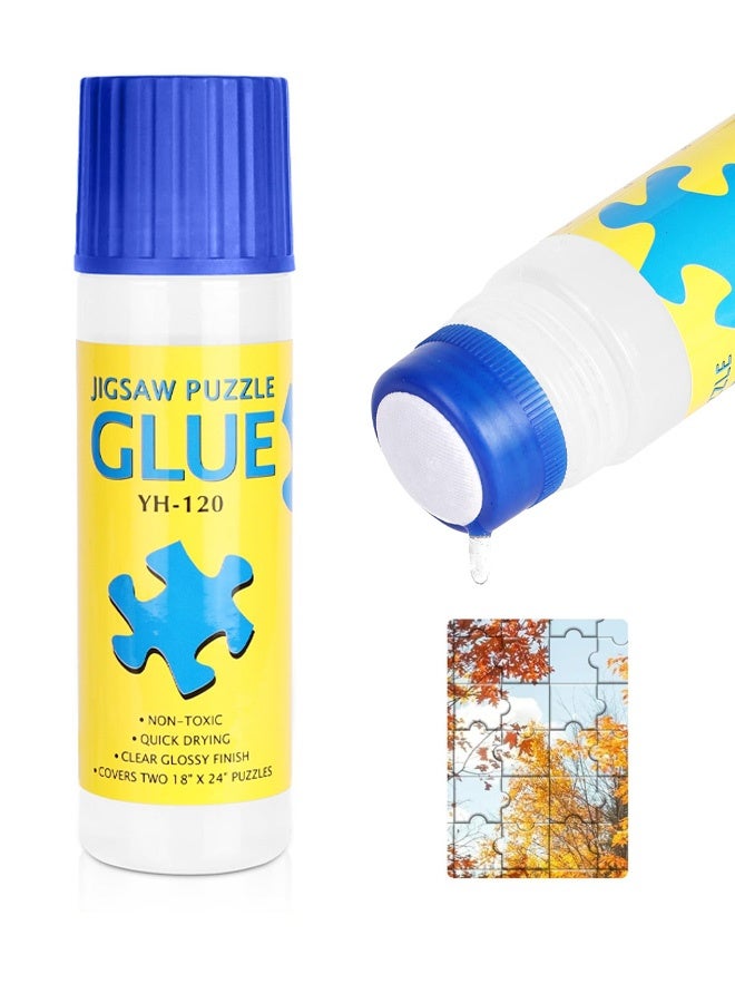 120ML Jigsaw Puzzle Glue Clear for Adults and Children, PVA Quick Dry, Non Toxic, Water Soluble, Anti Moisture, Puzzle Preserver Sealer for 2000 Pieces Puzzles - Image 1