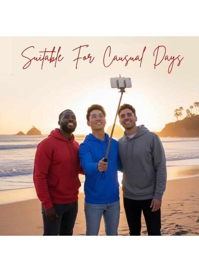 برينت شوب فور مي هوديي للرجال - بلوفر كلاسيكي بقلنسوة للرجال - هودي ناعم ومريح للارتداء اليومي، بدون سحاب، سويت شيرت دافئ وأنيق للخريف والشتاء - Image 4