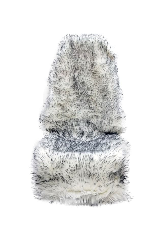 Agc - 2 Piece Sheepskin Fur Car Seat Covers Universal Size Long Wool Car Seat Cushion for Adult Man and Women - Image 1