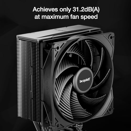 be quiet! Pure Rock 3 Black CPU Air Cooler | 4 High Performance 6mm Heat Pipes with HDT Technology | 120mm PWM Fan | AMD:AM4 AM5/Intel LGA 1700/1150/1151/1200 | Black | BK039 - Image 5
