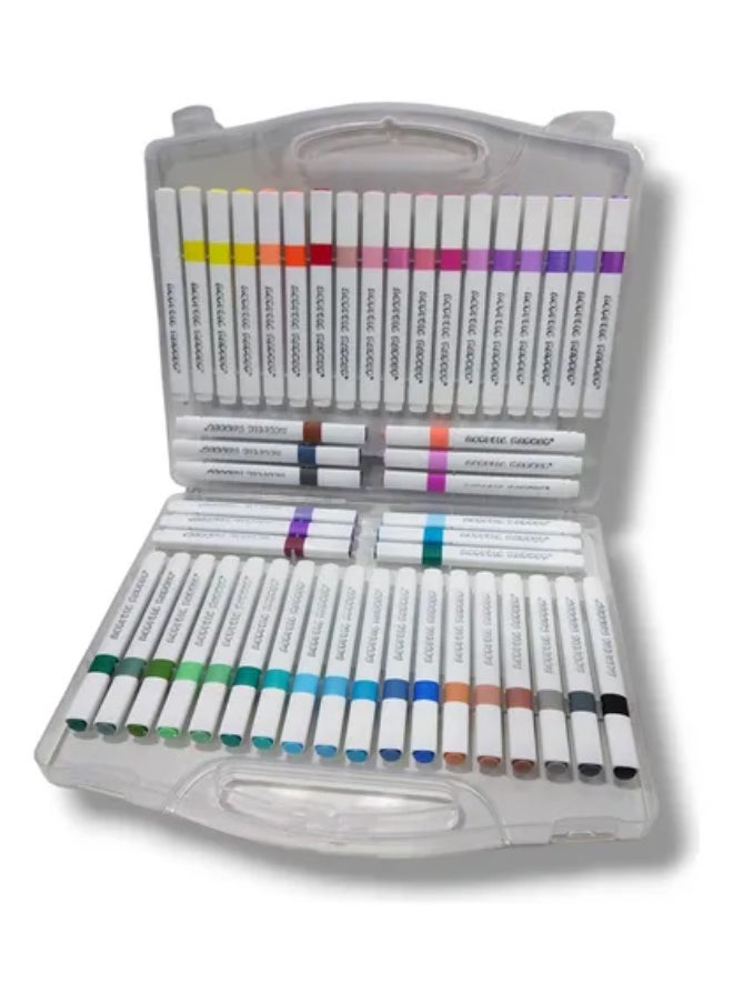 Generic 48 Colors Quick Drying Permanent Acrylic Markers Set for Painting on Glass, Ceramics, Stone, Fabric, and Wood  - Image 2