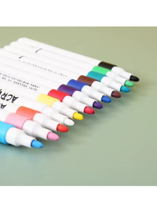 Generic Acrylic Marker Pen Set - 80  Colors for Painting on Stone, Glass, Fabric, Wood, Ceramics, and Metal Code 5237 - Image 4