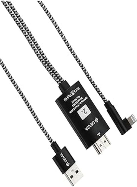 Devia ec083 storm series hdmi cable from hdmi to lightning 1080p hd no delay 2m