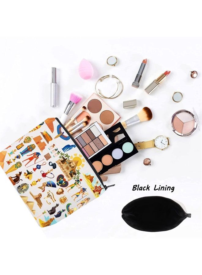 LEVLO Egyp Travel Pouch Bag Ancient Egypt Gift Egyptian Make Up Zipper Pouch Bag Ancient Civilization Merch (Egyp) - Image 1