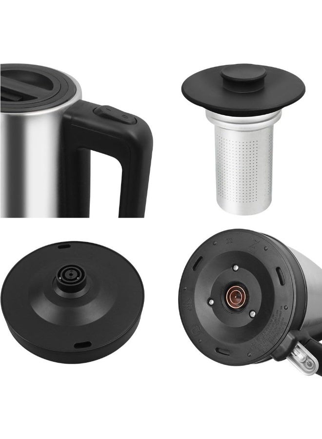 DENX 2200W Stainless Steel Double Electric Kettle 1.8L+1.2L Large & Small Capacity Hot Water Boiler, Tea, Coffee Maker Kettle, Auto Shut Off, Boil Dry Protection, Kitchen & Office Appliance, DX3802 - Image 4