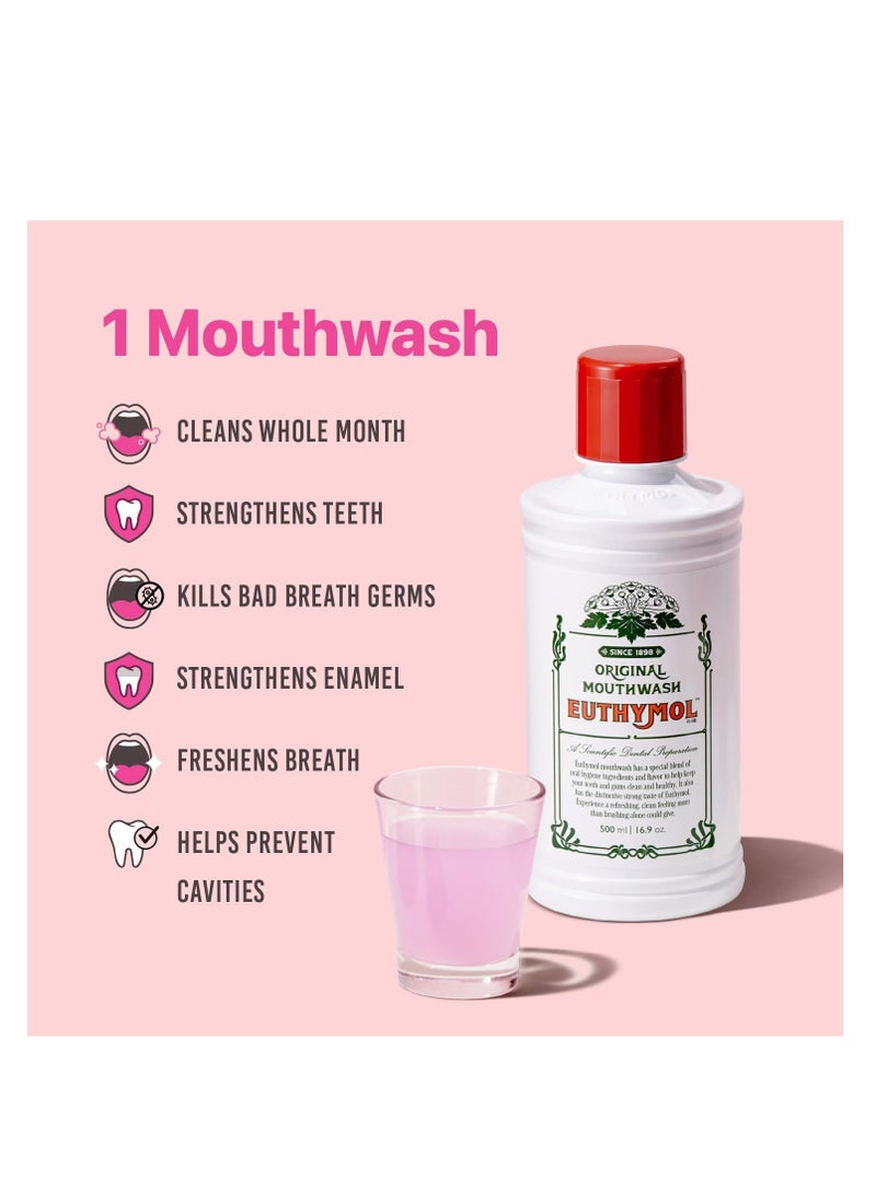 Euthymol Euthymol Original Mouthwash 500ml  - Image 3