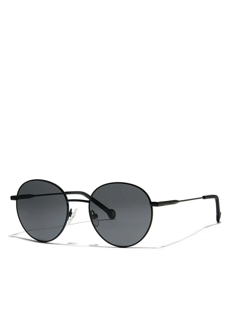 30Sundays TURN AROUND Unisex Black Sunglasses - Frame Material: Metal - Lens Color: Black- Frame Color: Black - Full Rim