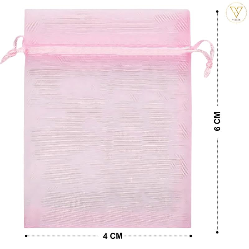 VELEXE Colourful Organza Gift Bags | 6x4CM | Pack of 25 | Drawstring Pouches for Jewelry, Party Favors, and DIY Crafts | Reusable & Versatile Storage Pouches - Image 2