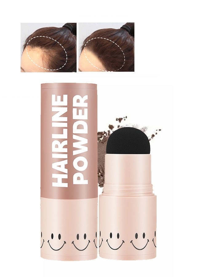 Mushroom Head Natural Modifying Hairline Powder-Natural Brown Shade Hairline Powder,Shadow Sponge Pen Waterproof Hair Root Concealer For Thinning Hair Root Touch-Up (#02)