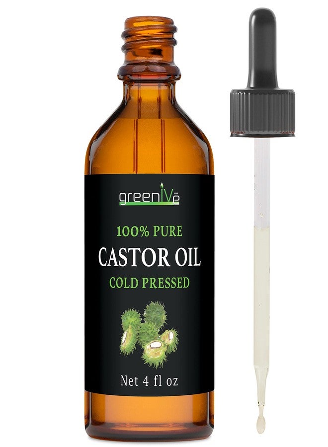 GreenIVe Castor Oil Organically Grown 100% Pure 4 fl oz Bottle Cold Pressed, Hexane Free, Eyelash and Eyebrow Growth Serum, Skin Moisturizer Detox and Wraps - Image 2