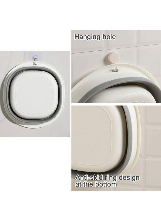 Collapsible Wash Basin, Portable and Space Saving, Multi-Function Use, Plastic+TPR, Large and High Capacity (Pack of 3)