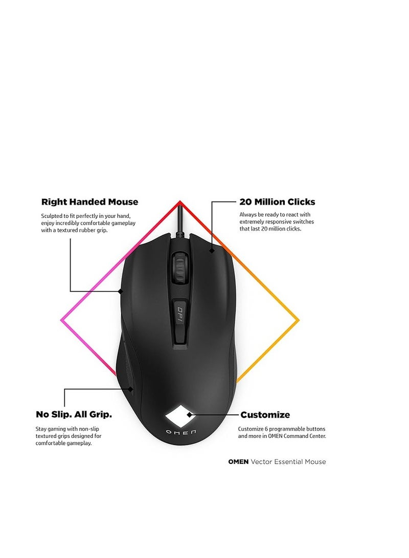 Vector Essential Gaming Mouse Black - Image 3