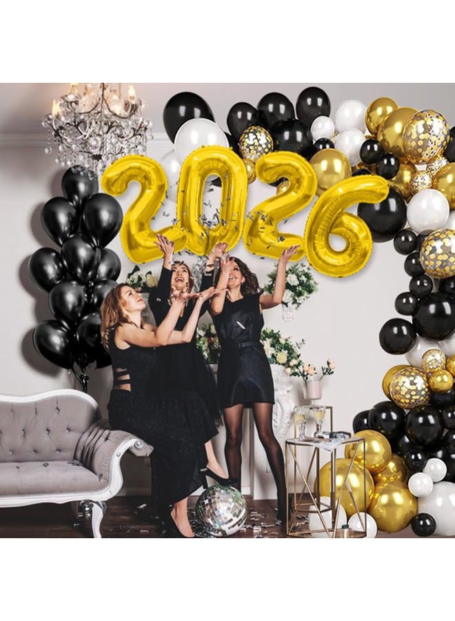 Libemskix 2026 Balloons, 40 Inch 2026 Number Balloons Gold 2026 Balloon Large Foil New Year Balloon Numbers 2026 Mylar Baloons for Birthday Christmas Graduation New Years Eve Party Supplies Decorations - Image 2