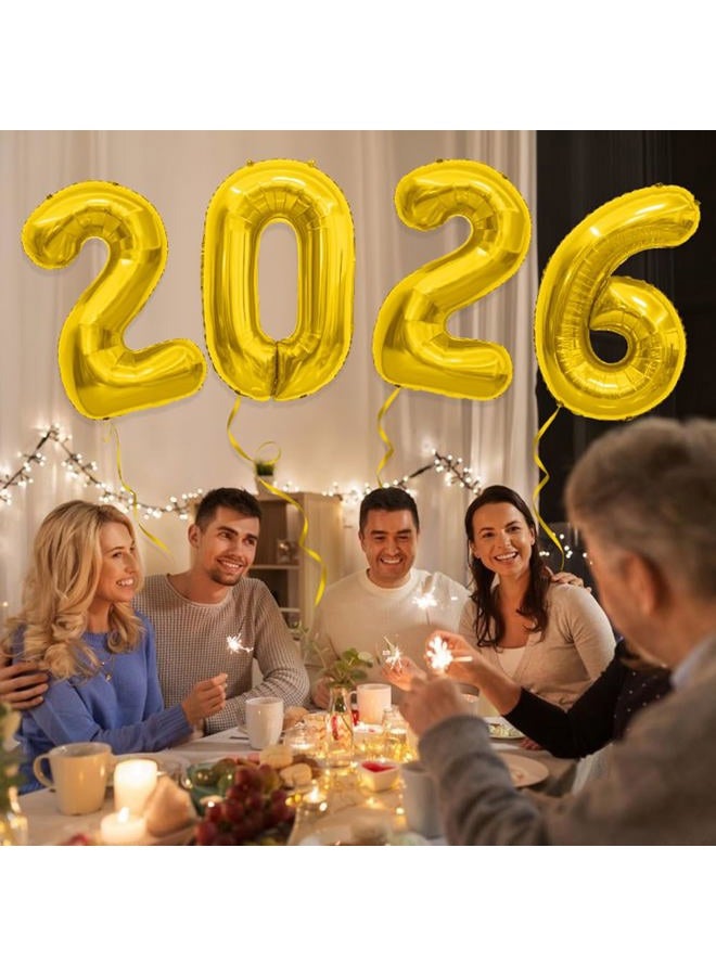 Libemskix 2026 Balloons, 40 Inch 2026 Number Balloons Gold 2026 Balloon Large Foil New Year Balloon Numbers 2026 Mylar Baloons for Birthday Christmas Graduation New Years Eve Party Supplies Decorations - Image 4