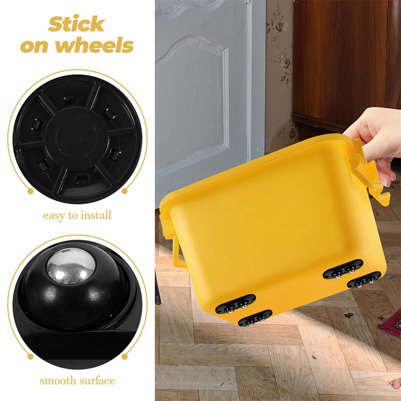 Furniture Casters with Adhesive Base, Bearing Equipped for Silent Rolling, High Durability - Image 3