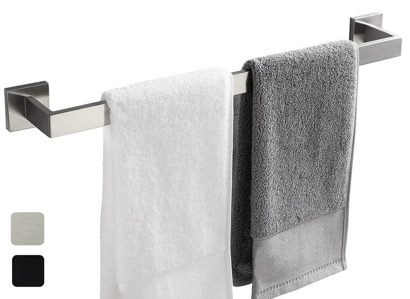 24 Inch Towel Bar for Bathrooms 12162024283236 Inch Stainless Steel 304 Brushed Nickel Towel Holder Modern Square Towel Rod Rustproof Wall Mount 1 Brushed Nickel 24 Inch