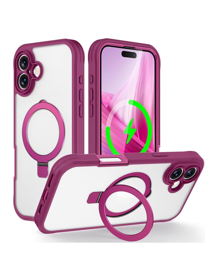 اس-توب جراب لهاتف iPhone 16 Skin Feel MagSafe Holder 360 جراب كامل للجسم - Image 1