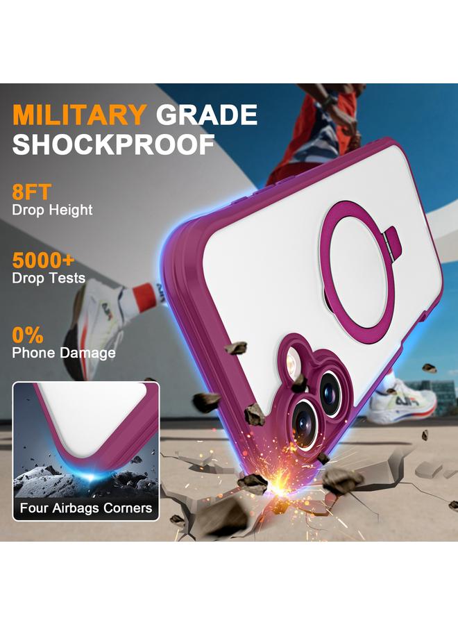 اس-توب جراب لهاتف iPhone 16 Skin Feel MagSafe Holder 360 جراب كامل للجسم - Image 3