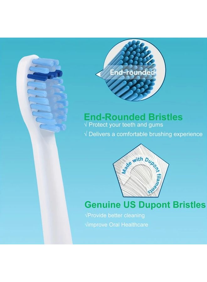 6 Pack Replacement Toothbrush Heads Compatible With Sonicare Medium Soft - Image 2