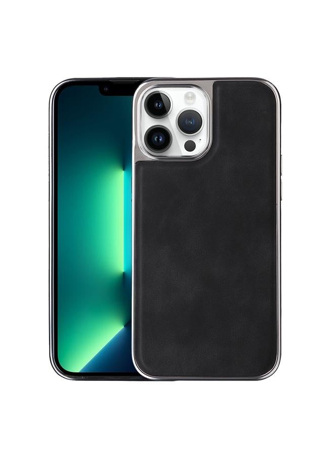 اس-توب جراب لهاتف iPhone 13 Pro Max مطلي كهربائيًا من الجانب PU هجين TPU MagSafe جراب هاتف - Image 1