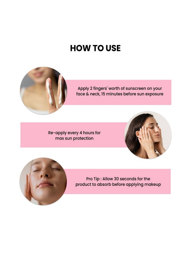 THRIVECO Water-Based Sunscreen | Broad Spectrum & Spf 50 Pa++++ | Uv A & Uv B Protection | With Dewy Finish | Sweat-Resistant, Non-Sticky & Highly Absorbant | For All Skin Types, Men & Women | 30Ml - Image 3