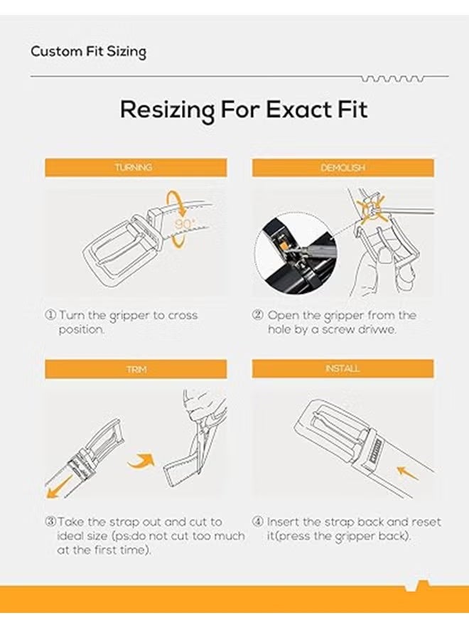 Men's Genuine Leather Belt - Stylish Casual Double-Sided Belt - Perfect Companion to Men's Dress Shoes (130CM) - Image 2