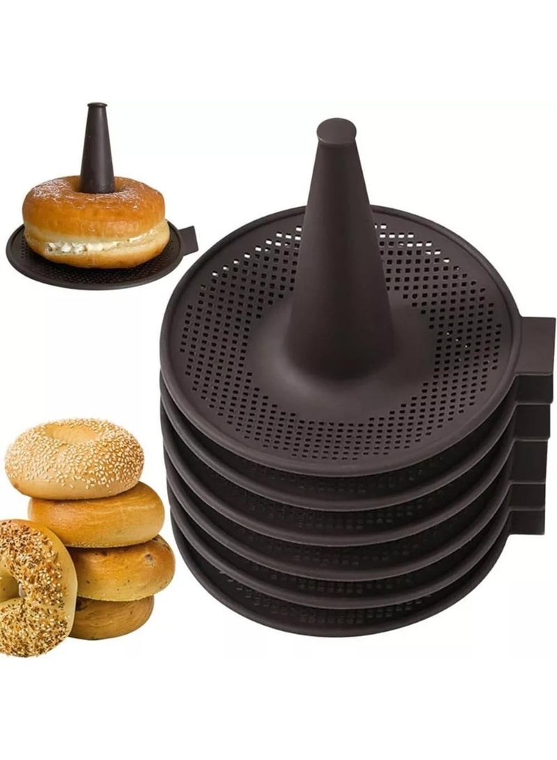 Mmmon 6 Pcs Donut Mold for Baking, Donut Pans Set, Pastry Molds for Bagel and Doughnut Cake Pans - Image 1