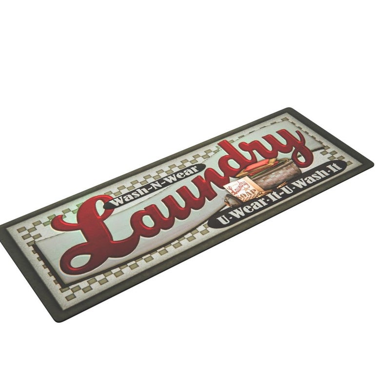 Pauwer Farmhouse Laundry Room Rugs Runner 20""x48"" Non Slip Waterproof Laundry Mats Kitchen Floor Carpet Durable Cushioned Natural Rubber Foam Area Rug for Laundry Room Kitchen - Image 4