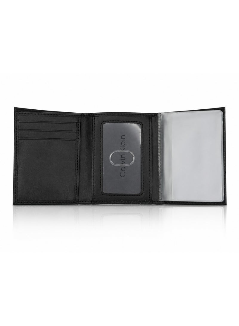 Calvin Klein Jeans Genuine Leather For Men Trifold Black Wallet  t8we1.4 - Image 2