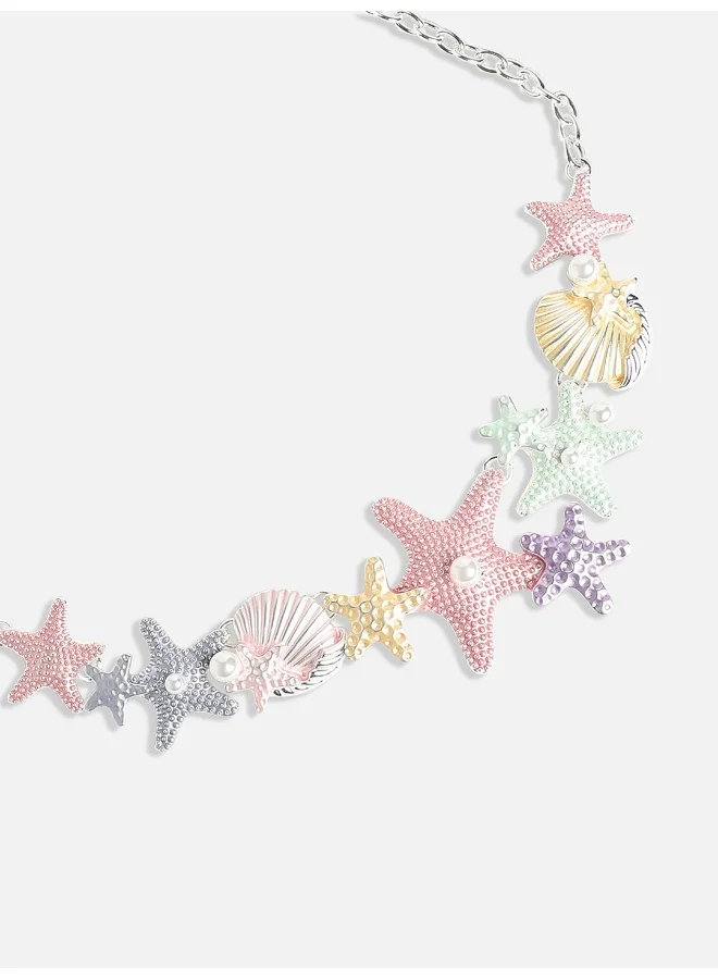 SOHI Metallic Starfish Artificial Necklace Jewellery