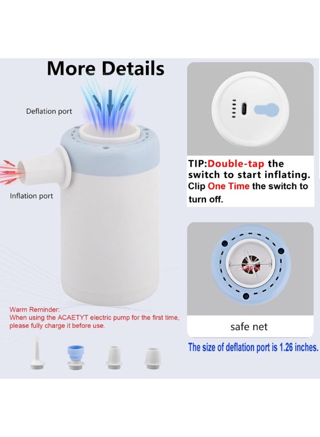 Hihonor Cordless Electric Pump for Vacuum Storage Bags, 1500mAH Vacuum Pump for Storage Bags, Portable Vacuum Travel Bag Air Pump for Shrinking Clothes, Air Mattresses, Swimming Rings - Image 4