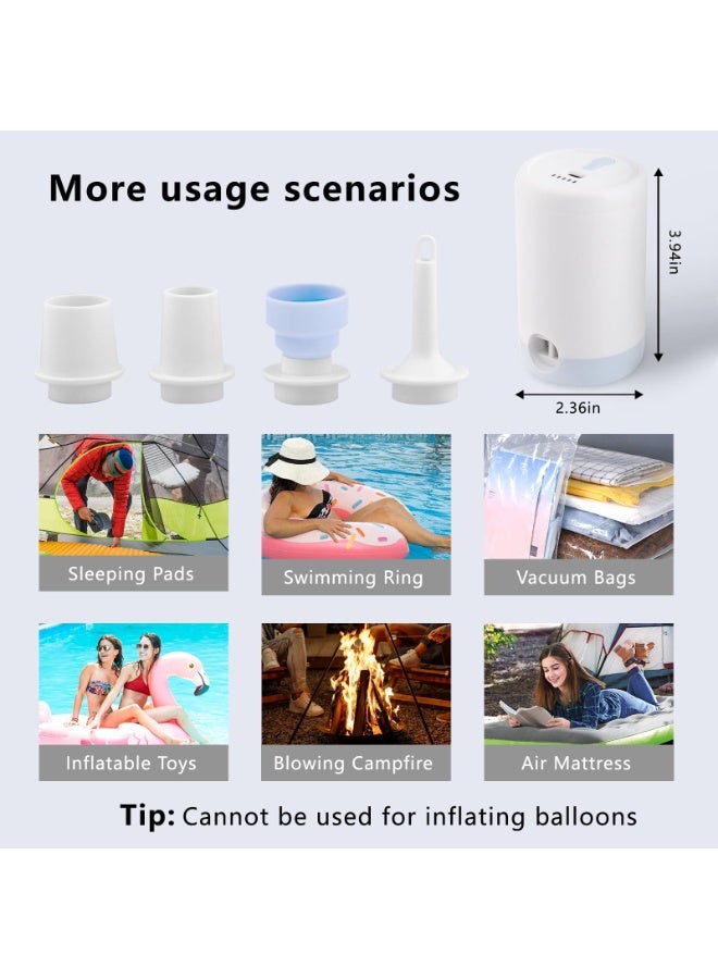 Hihonor Cordless Electric Pump for Vacuum Storage Bags, 1500mAH Vacuum Pump for Storage Bags, Portable Vacuum Travel Bag Air Pump for Shrinking Clothes, Air Mattresses, Swimming Rings - Image 3