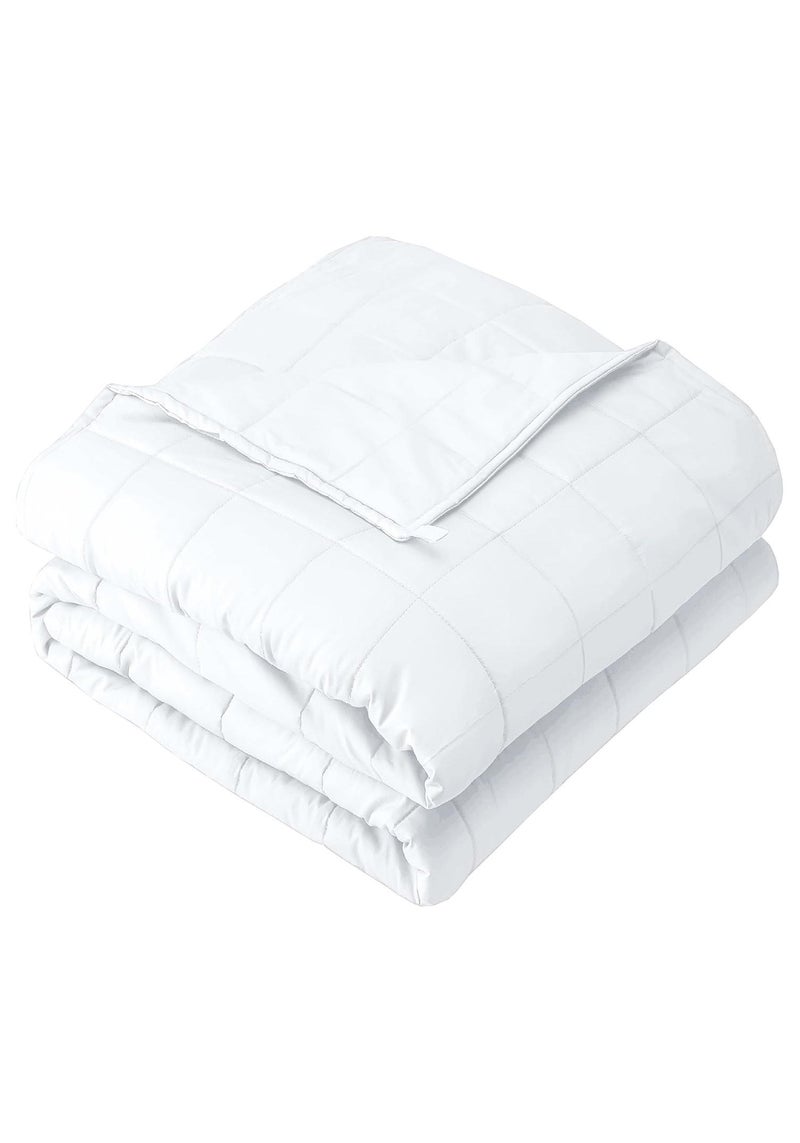 فابينني بطانية بوزن 15 رطلًا، بطانية ثقيلة للكبار مقاس 60 بوصة × 80 بوصة، لتخفيف القلق، علاج التوحد، الأرق، تخفيف التوتر، بيضاء 6.8 كجم، 150 × 200 سم - Image 1