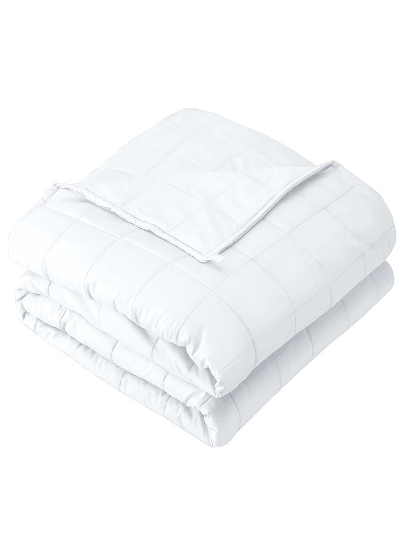 Fabienne Weighted Blanket 15lbs Single Size Adult Heavy Blanket 60"x80" Anxiety Relief Autism Therapy Insomnia Stress Relief Blanket White 6.8Kg 150x200cm  - Image 1
