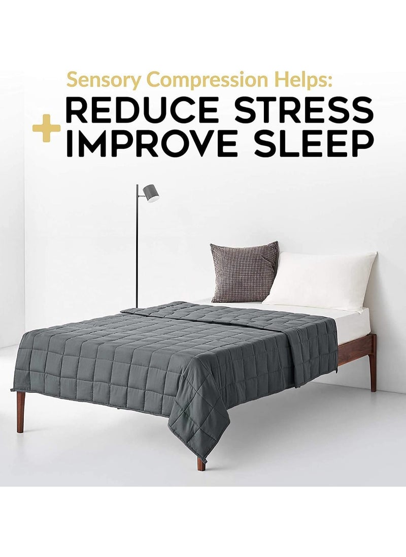 Fabienne Weighted Blanket 15lbs Single Size Adult Heavy Blanket 60"x80" Anxiety Relief Autism Therapy Insomnia Stress Relief Blanket White 6.8Kg 150x200cm  - Image 2