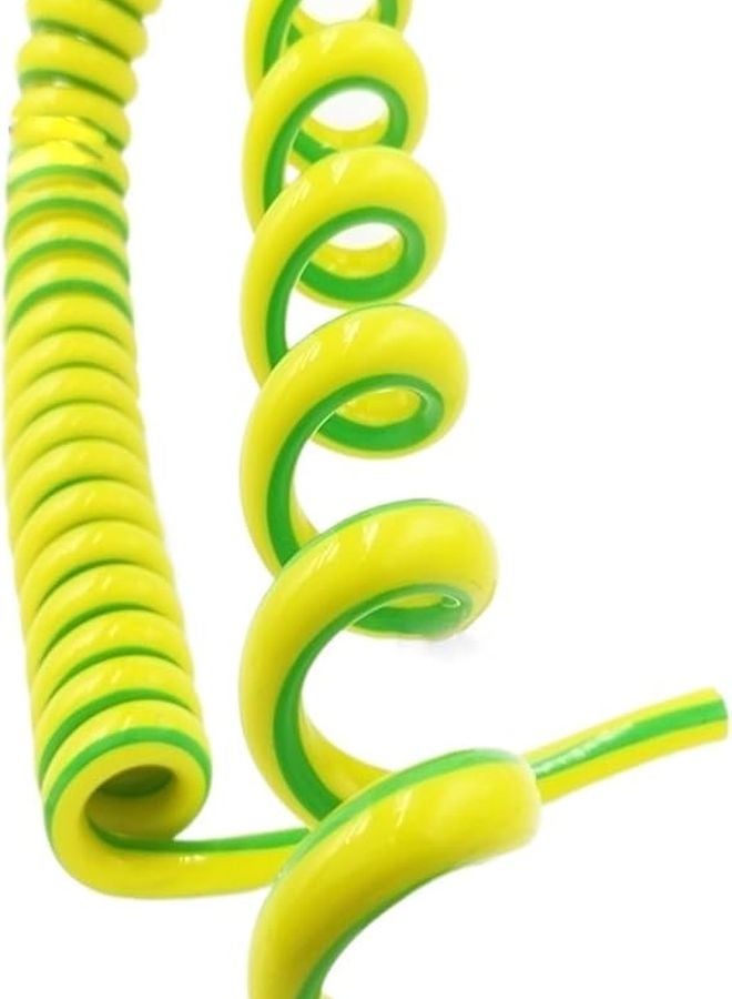 سلك تمديد الطاقة الحلزوني القابل للتمديد 1 نواة 15AWG 5 أمتار أصفر - Image 2