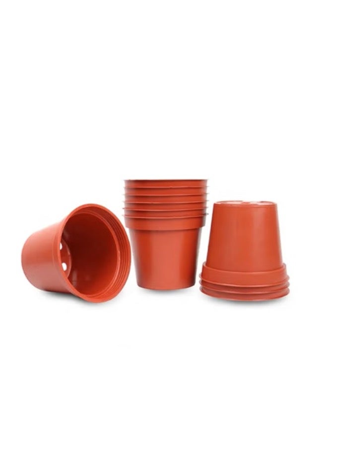 GTT Simple 10 Piece Brown Design Plant Pot Set - Image 2