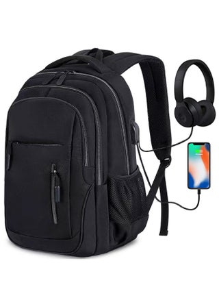 Qiccijoo Laptop Backpack for Men & Women Business Travel Backpack with Usb Charging Port College School Computer Backpack Fits 15.6 Inch Laptop Notebook(Black) - pzsku/ZF55A4C79AD97813AD3CEZ/45/_/1705324870/e603d969-4528-485a-ac28-a41f97a821ba